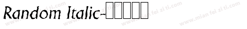 Random Italic字体转换